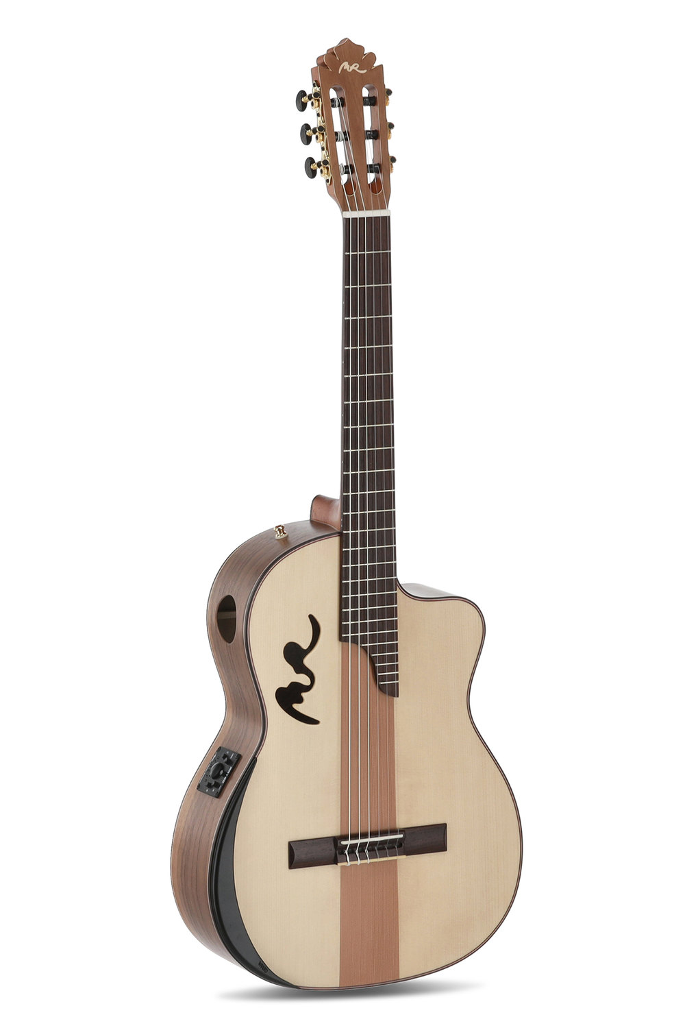 Manuel Rodriguez Guitare classique électro-acoustique Café Cortado Curly Walnut Noyer bouclé | satin