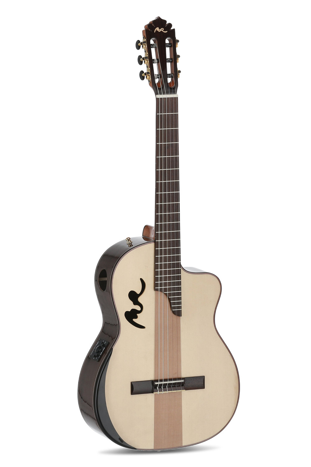 Manuel Rodriguez Guitare classique électro-acoustique Café Cortado Aged Flamed Eucalyptus Eucalyptus | brillant